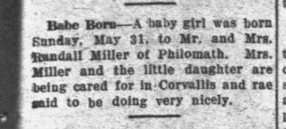 Clipping from Corvallis Gazette-Times